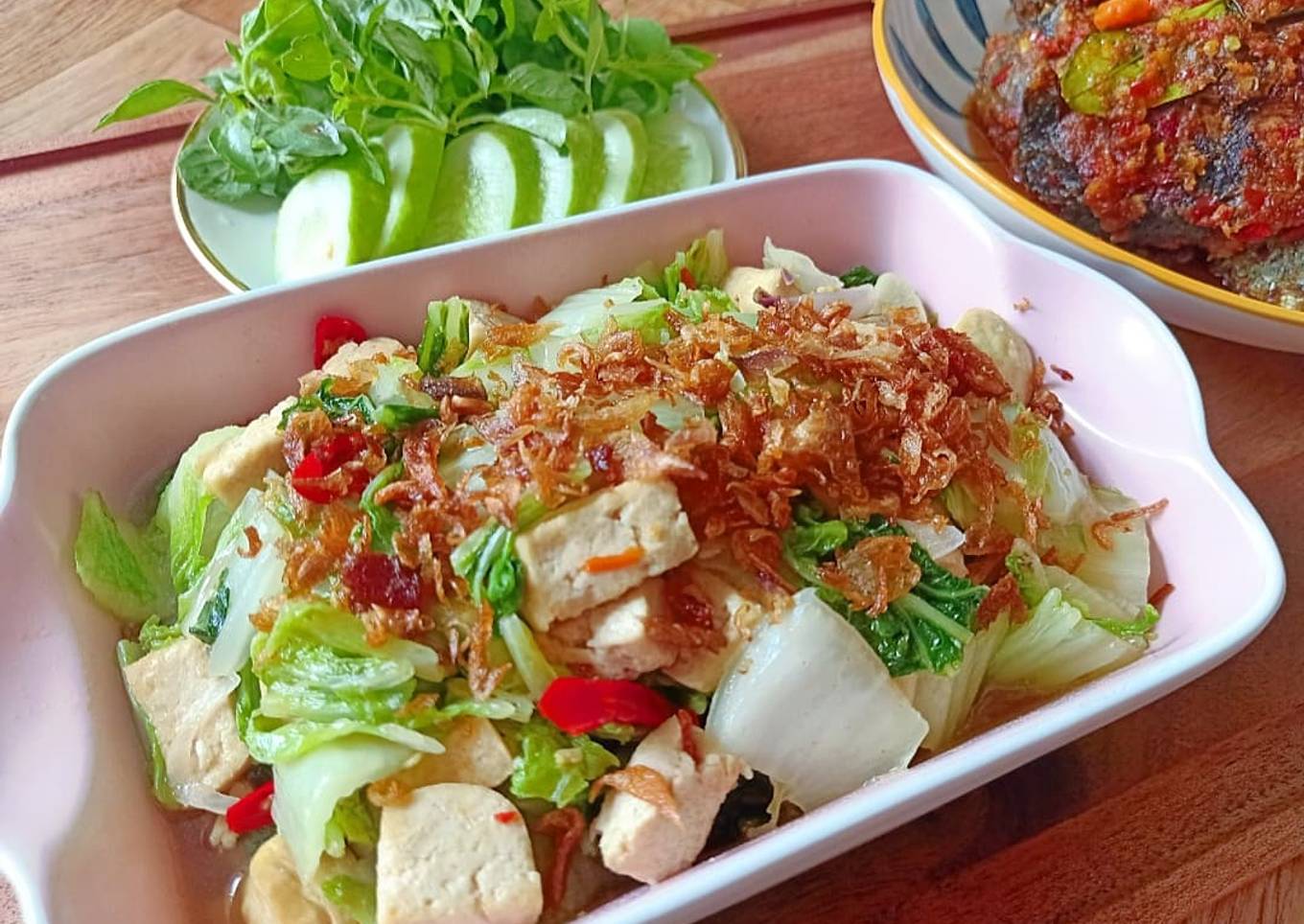 Tumis Sawi Putih Tahu