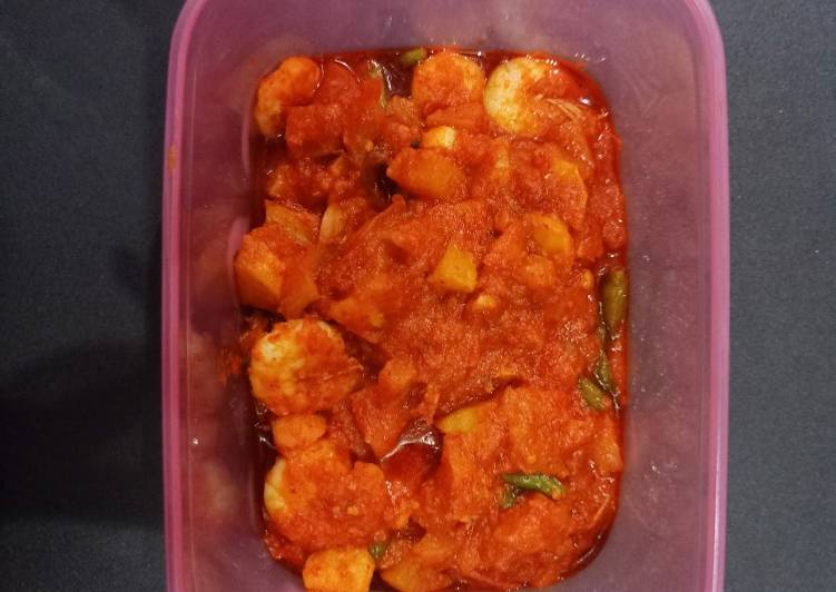 (bekal paksu) udang sambal kentang