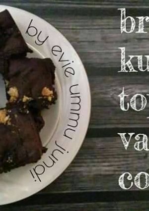 Foto resep Brownies kukus choco lava topping vanilla cookies