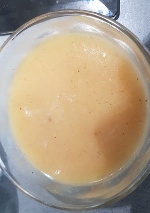 Una foto de Compota de manzanas, peras con edulcorante y canela, en Thermomix