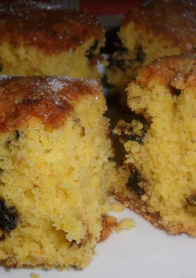 Una foto de Torta de mandarina en licuadora con chips de chocolate