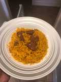 Arroz amarillo con chorizo