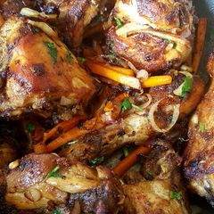 A picture of Ginger Garlic Fried Whole Chicken.