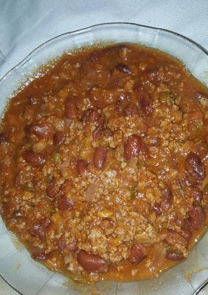 Una foto de Chili con carne a mi manera