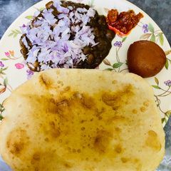 A picture of No onion no garlic chole.