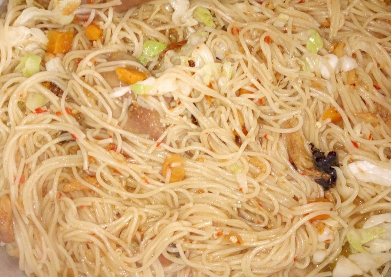 Spaghetti jollop with vegetables