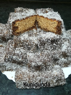 Kávés-kókuszos kocka recept fotója