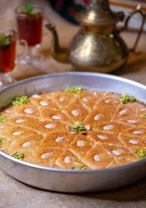 صورة لوصفة صينية هريسة بجوز الهند