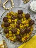 كفتة اللحم مع البطاطا