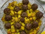 كفتة اللحم مع البطاطا