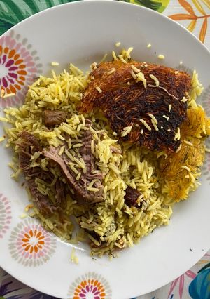 عکسی از دستور راسته پلو
