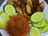 Sambal pencok Terong Hijau Bakar