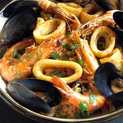 A picture of Paella Inspired Seafood Takikomi Gohan.