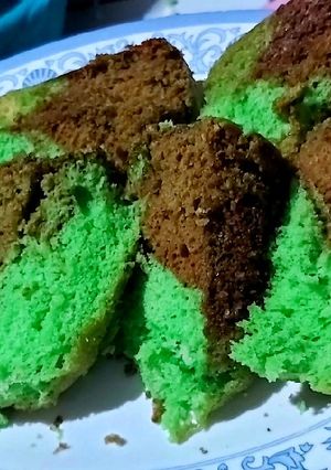 Foto resep Bolu pandan coklat (SUPER SIMPLE HEMAT EMPUK)