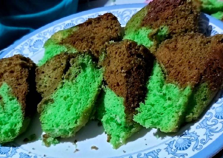 Bolu pandan coklat (SUPER SIMPLE HEMAT EMPUK)