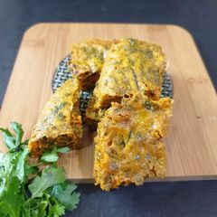 A picture of Palak dhokla.