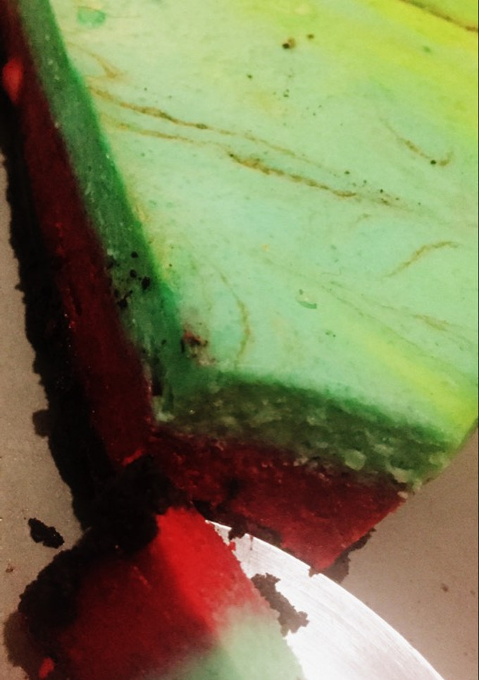 Una foto de Cheesecake arco iris 🌈