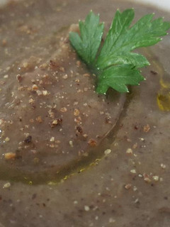 Una foto de Crema de setas y puerro
