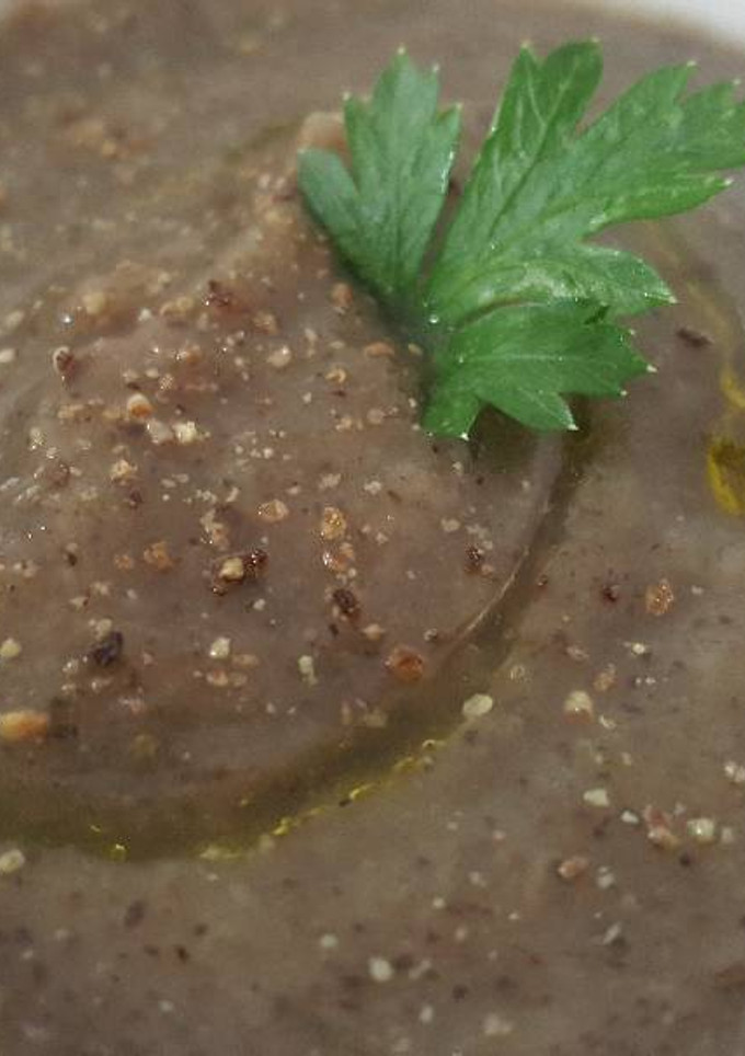 Una foto de Crema de setas y puerro