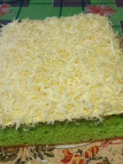 Foto resep Bolu pandan jadoel toping keju