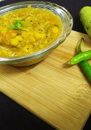 A picture of Dudhi - Chana Dal Sabji (Bottle Gourd And Split Gram Dal).