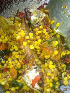 Foto resep Ikan asin peda tumis jagung