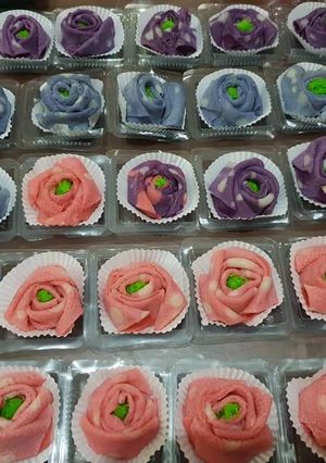 Foto resep Dadar Mawar polkadot