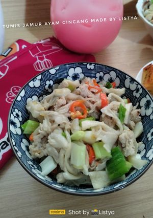 Foto resep Tumis jamur ayam cincang