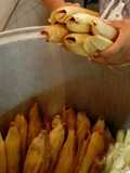 Oaxacan Tamales (Mole Negro) with Chicken