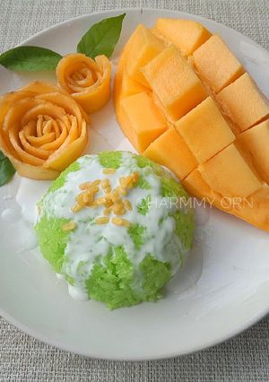 รูปของ ข้าวเหนียวมูนใบเตย ข้าวเหนียวมะม่วง