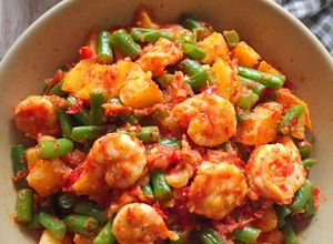 Foto resep Balado Kentang Udang Buncis