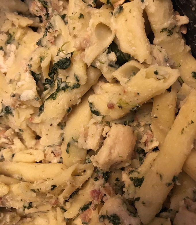 A picture of Chicken & Bacon Pasta.
