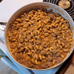 A picture of Homemade Hamburger Helper - Cheesesteak Style.