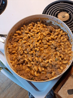 A picture of Homemade Hamburger Helper - Cheesesteak Style.