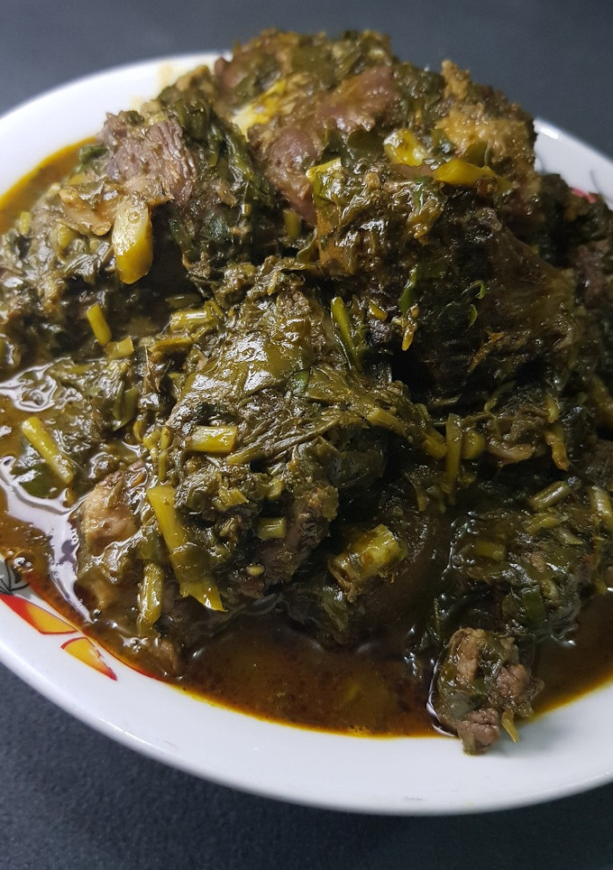 A picture of Afang soup.