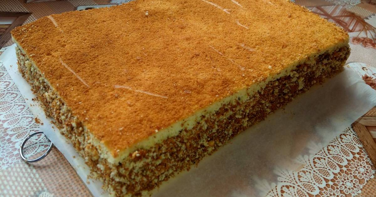 Торт из кукурузных палочек и ирисок - рецепт с фото