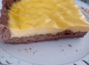 Una foto de Tarta choco-naranja light (135cal x porción)