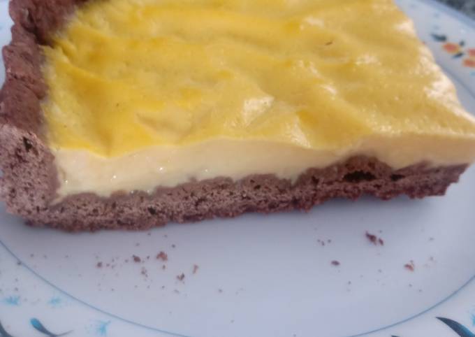 Tarta choco-naranja light (135cal x porción) Receta de Luciana cambia por  lo sano- Cookpad