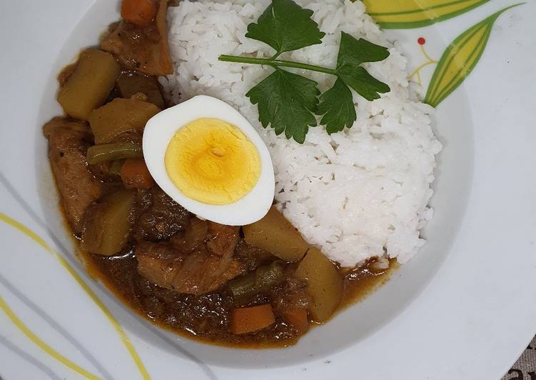 Japanese chicken curry ala fe