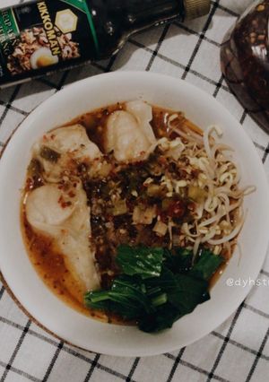 Foto resep Spicy Wonton Noodle in Chilli Oil