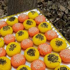 شیرینی کعک با رنگ خوراکی و زعفران 👌😋-レシピのメイン写真