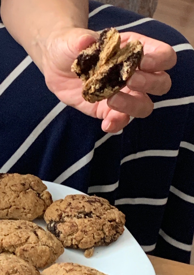 Una foto de Galletas rellenas de cacao saludables