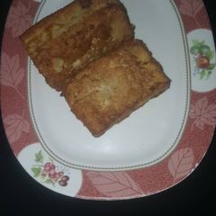 A picture of Egg and milk coated bread.