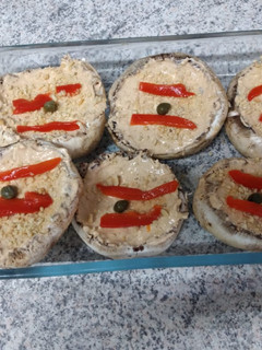 Una foto de Champiñones rellenos