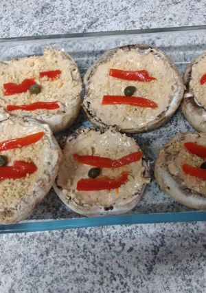 Una foto de Champiñones rellenos