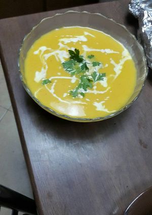 صورة لوصفة شوربه القرع