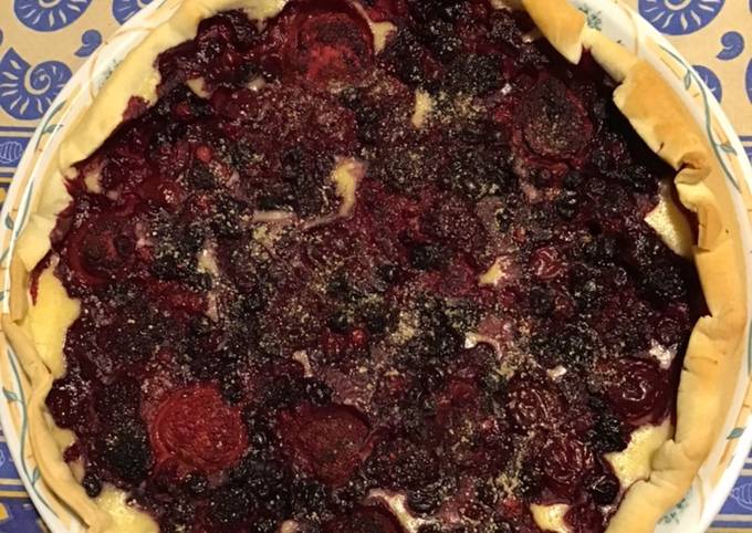 Tarte au citron et fruits rouges