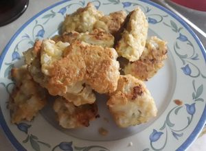 Una foto de Tortitas de coliflor