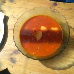 Tomato soup with potatoes #christmas revival A picture of Tomato soup with potatoes #christmas revival.