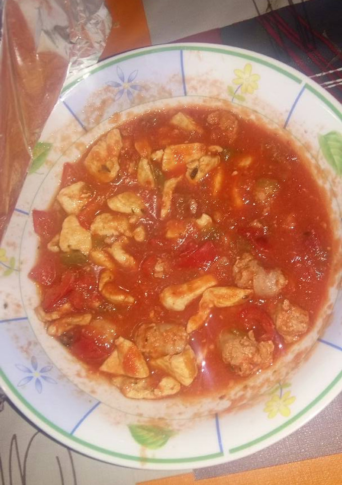 Una foto de Pisto de carne